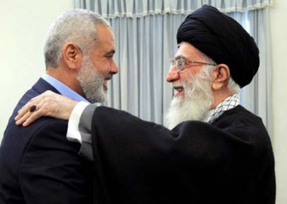 Iranian Supreme Leader Khamenei with Top Hamas official Ismail Haniyeh