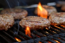 Grilling hamburgers