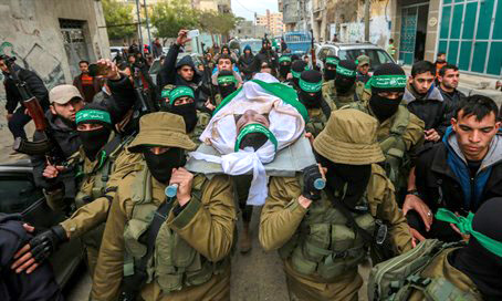 Funeral for Hamas terrorist killed in tunnel collapse