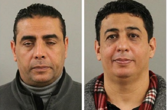 Hassan Ibrahim, left, and Salim Salem, right, were charged in East Lansing, Michigan