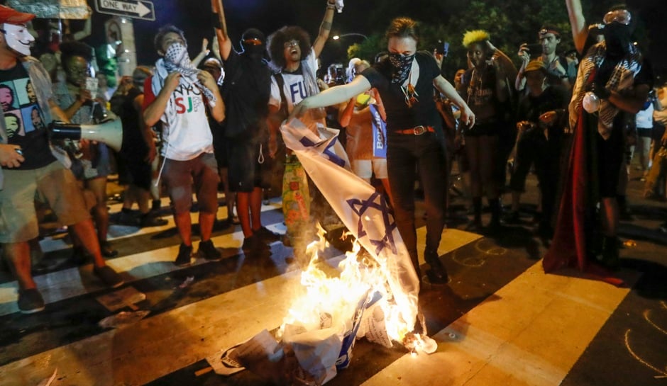 burning-israeli-flag-DNC