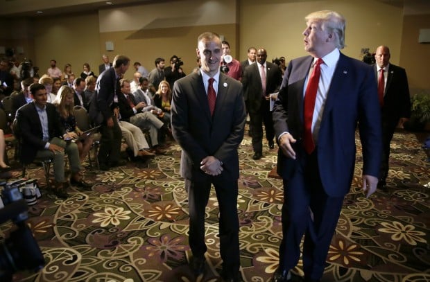 Donald Trump with campaign manger Corey Lewandowski