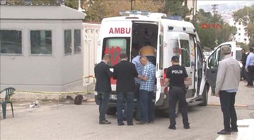 Scene outside Israel's embassy in Ankara.